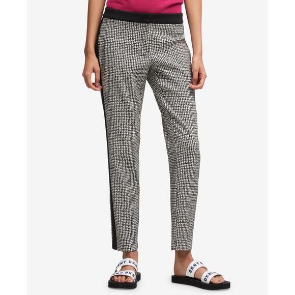 DKNY Womens Tuxedo-Stripe Skinny Pants Size 16 - Picture 2 of 2